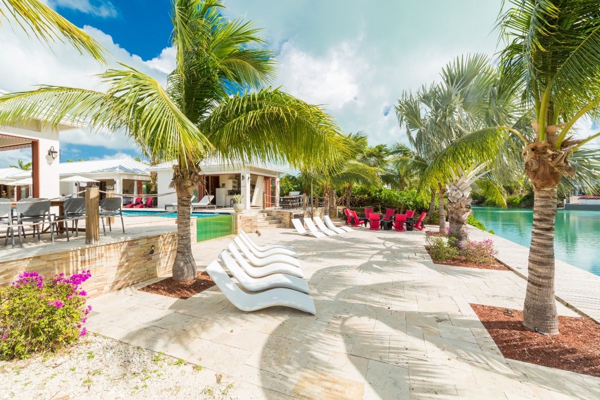Sandy beach area by the canal