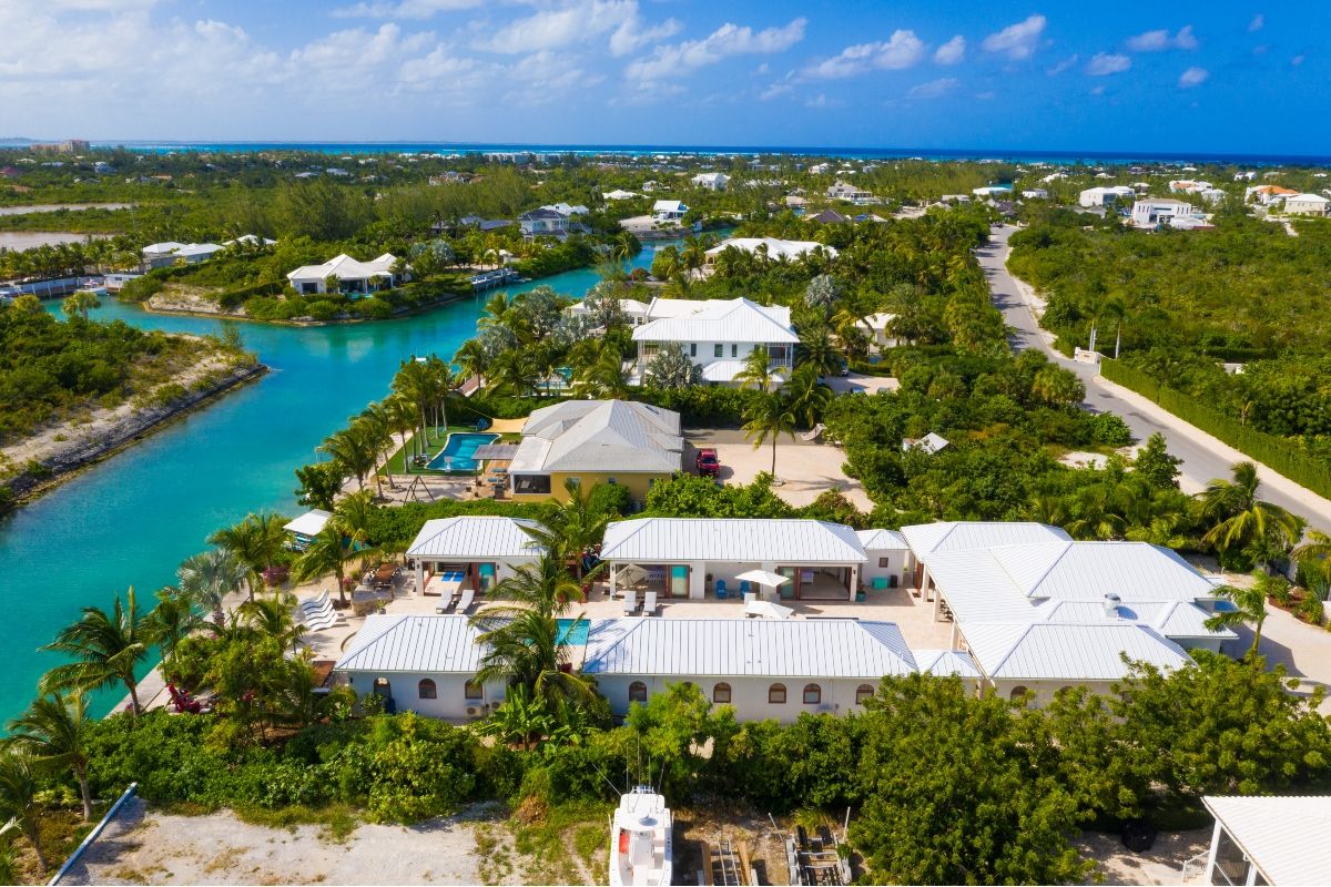Aerial view of the property