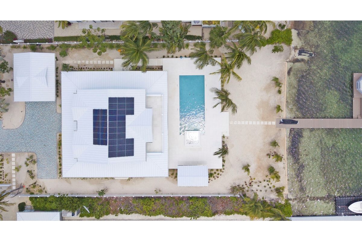 Aerial view of the property