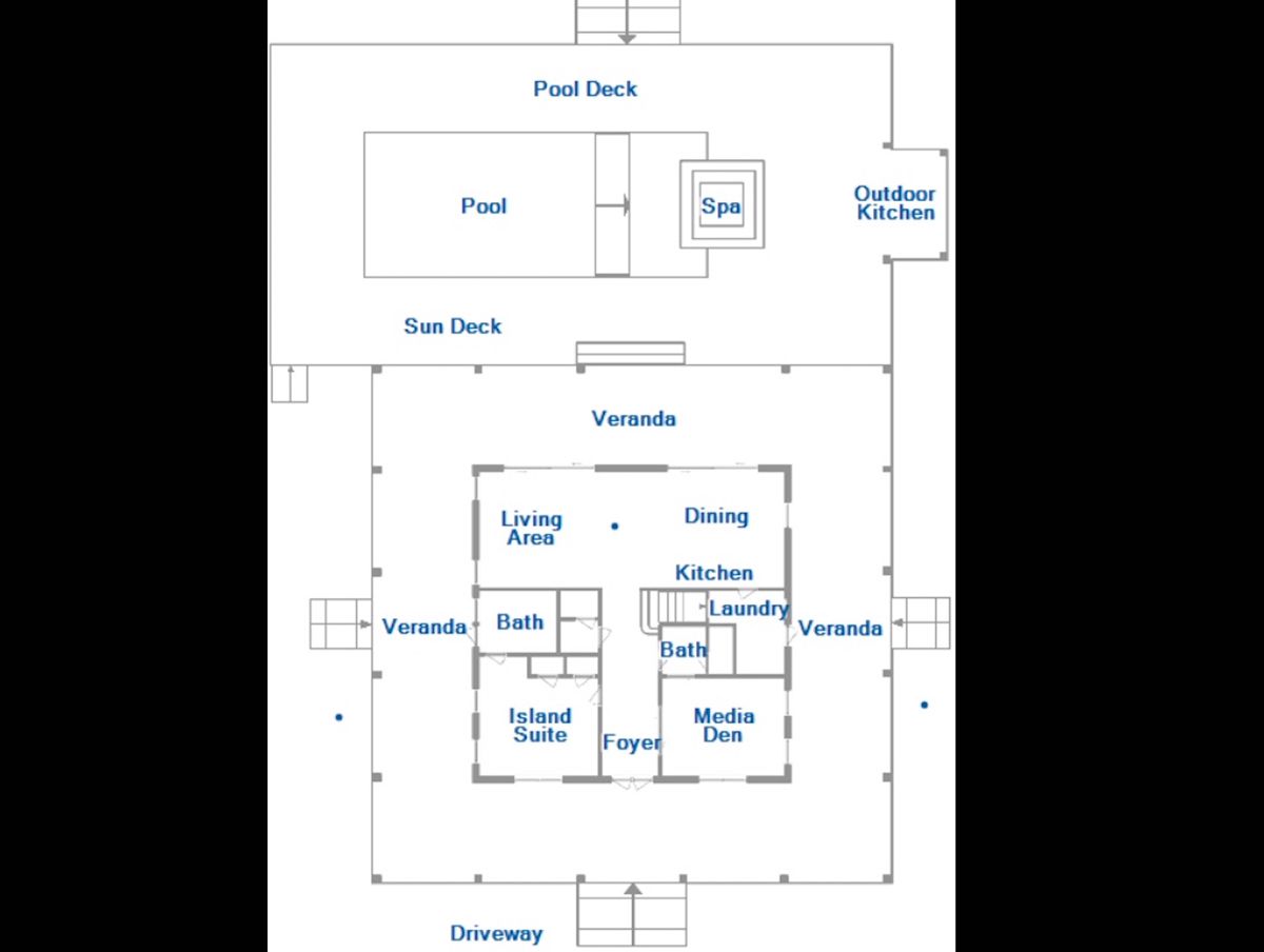Main level floor plan