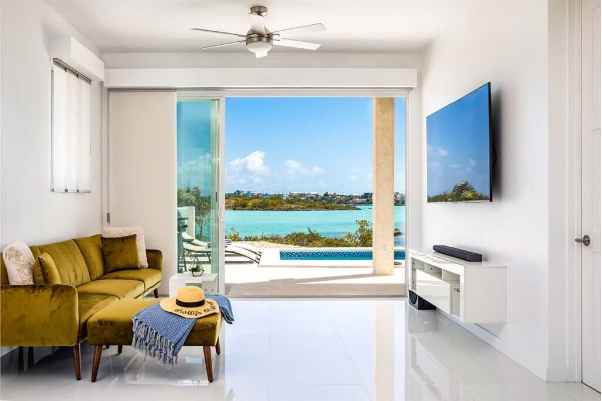 Living area with ocean views