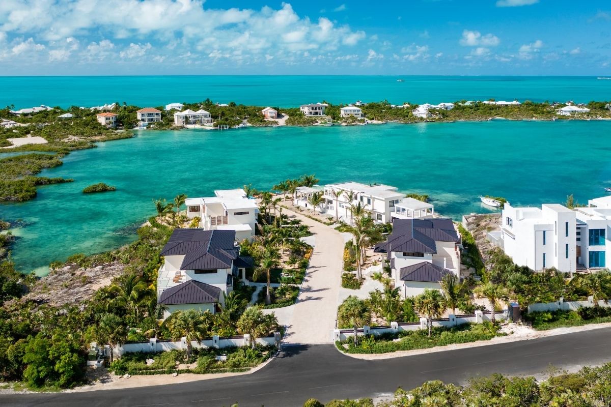 Aerial views of Villa Evie and Sunny Bay Development