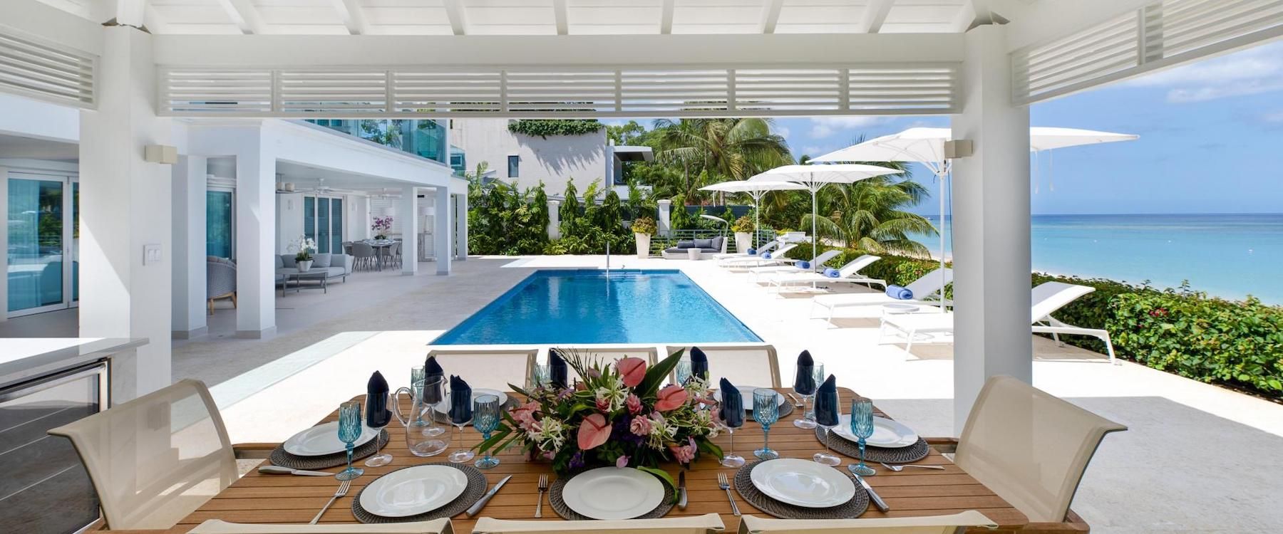Poolside terrace gazebo