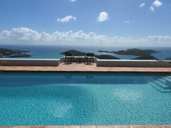 Silk Cotton Villa is located in Estate Mafolie with views of Charlotte Amalie's harbor