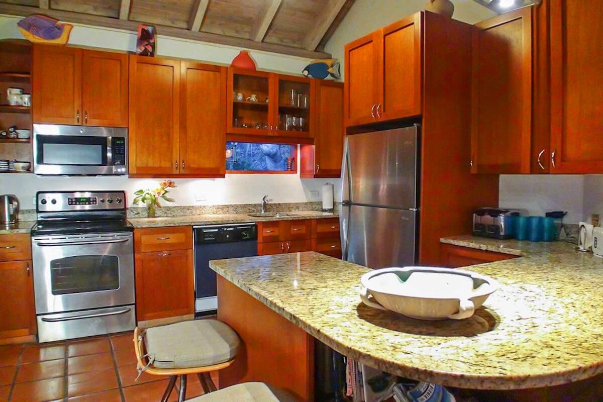 A well equipped kitchen