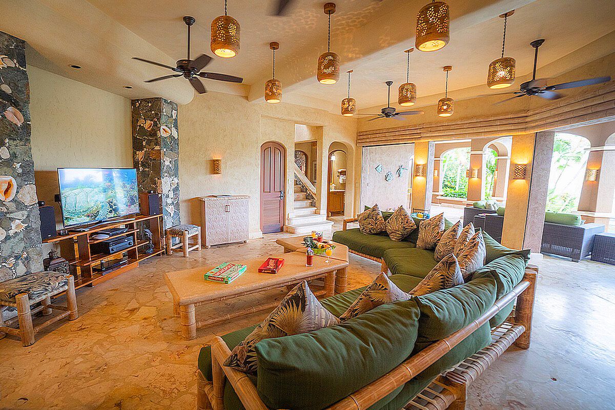 Lower level living area