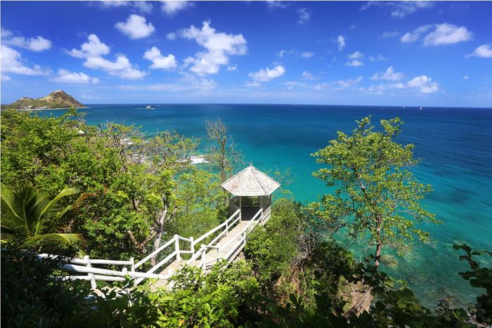 Ocean front gazebo at Smugglers Nest Villa