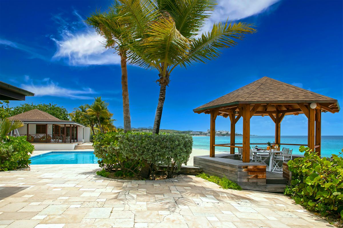 Gazebo and pool area