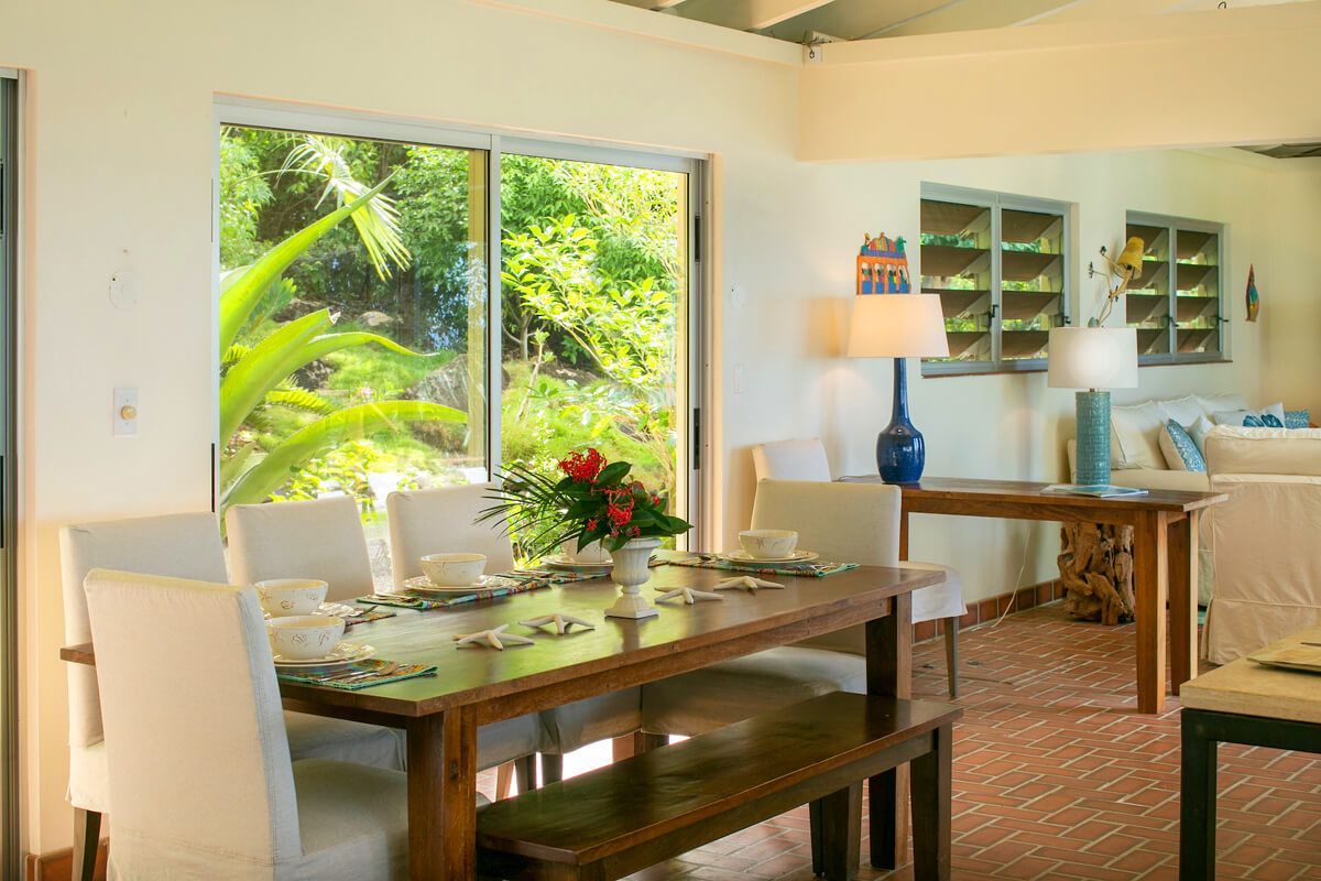 Dining table seats eight