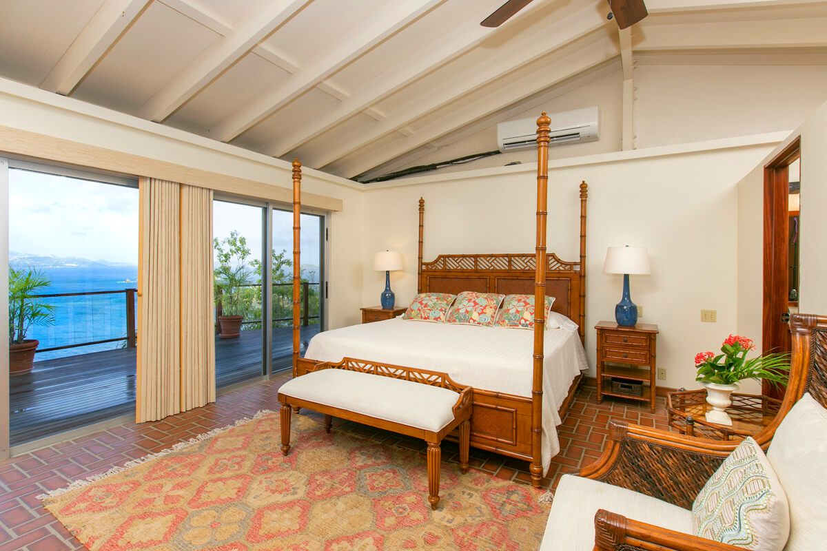 Master bedroom with balcony patio access