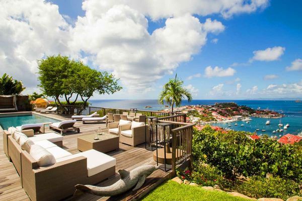 Villa Serenity has a beautiful deck and unparalleled views of Gustavia Harbour