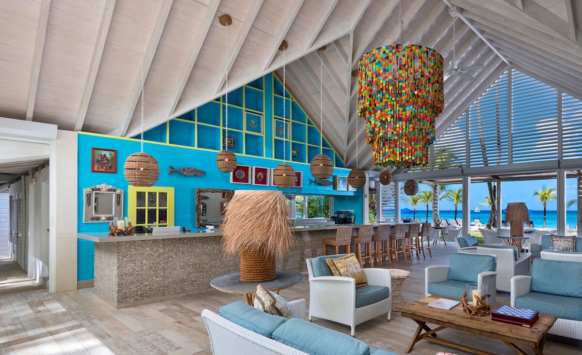 The private Clubhouse at the Sandy Lane Beach Club