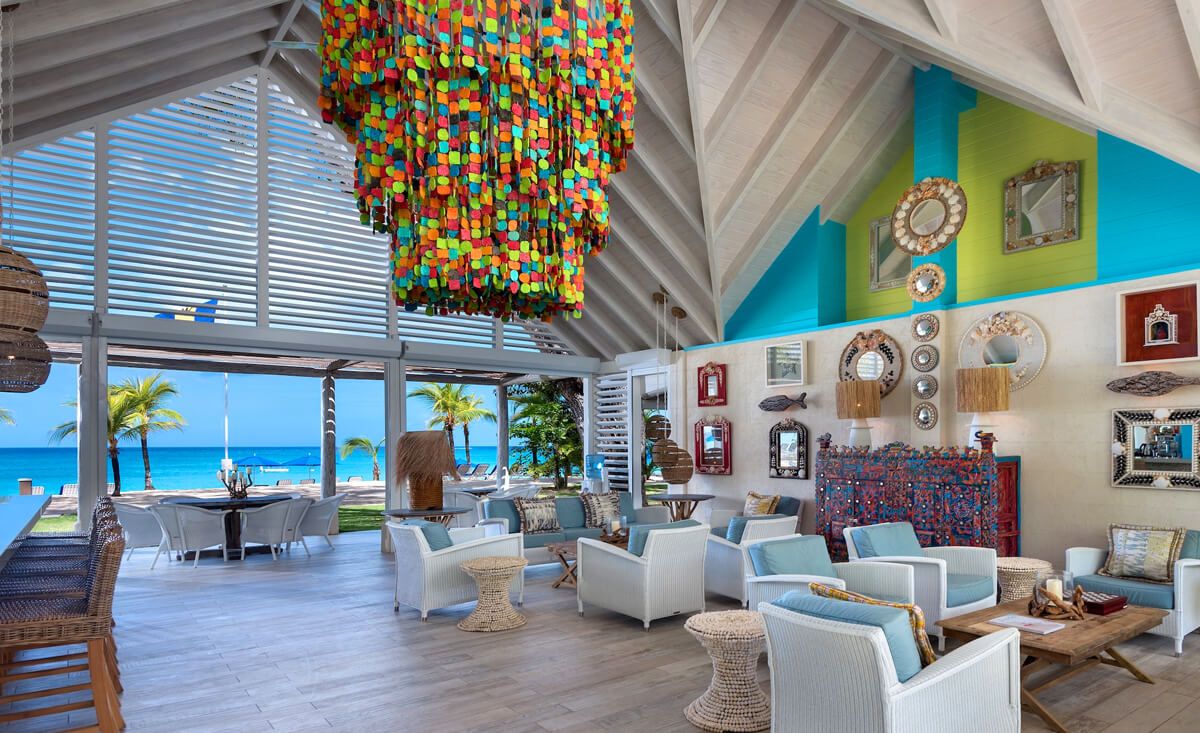 The private Clubhouse at the Sandy Lane Beach Club