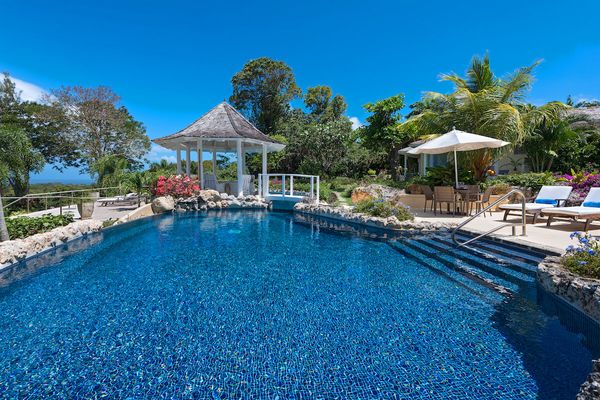 Point of View Villa has an extremely large pool and surround to enjoy the Caribbean sun 