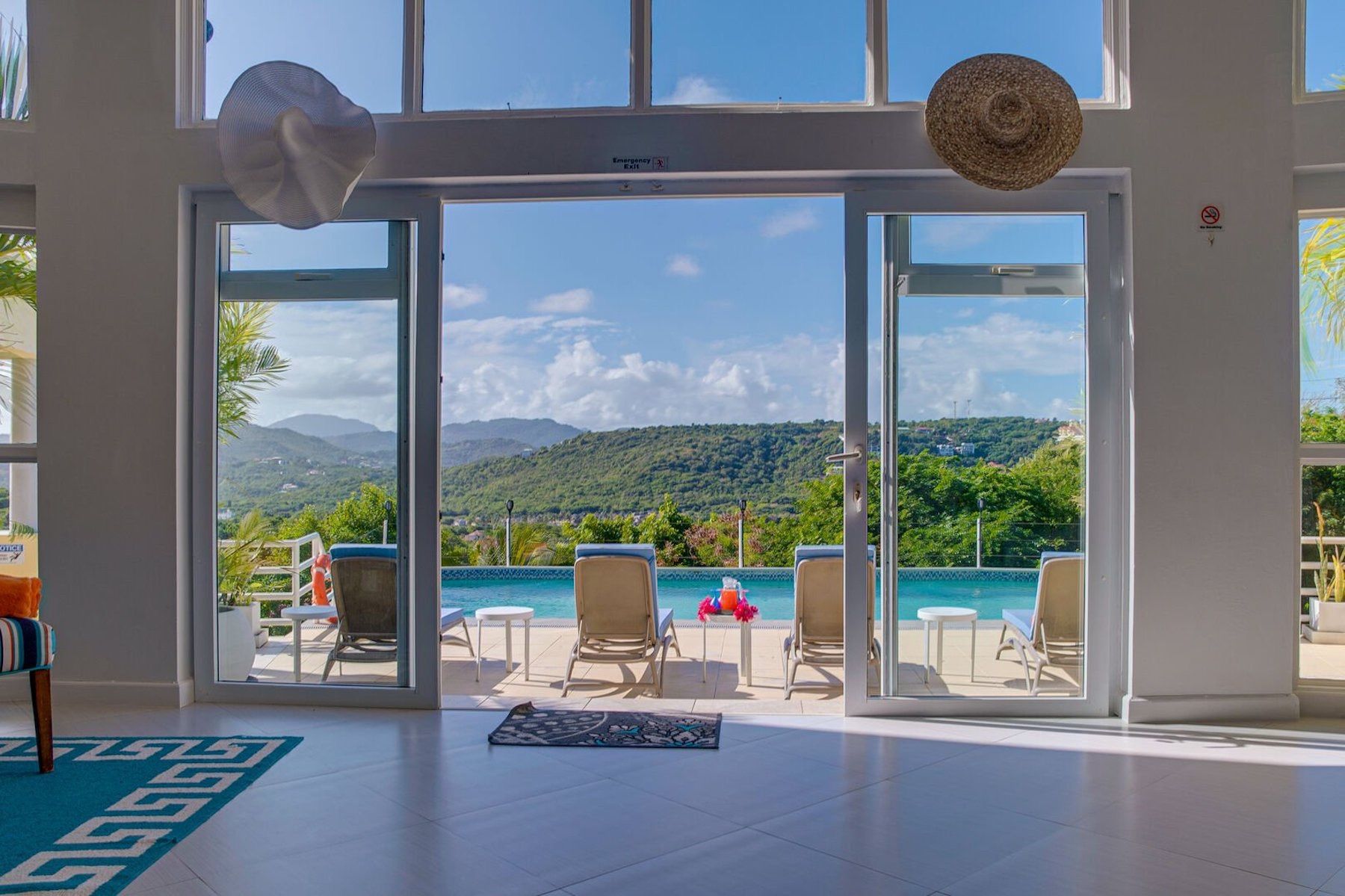 Floor to ceiling views from the indoors