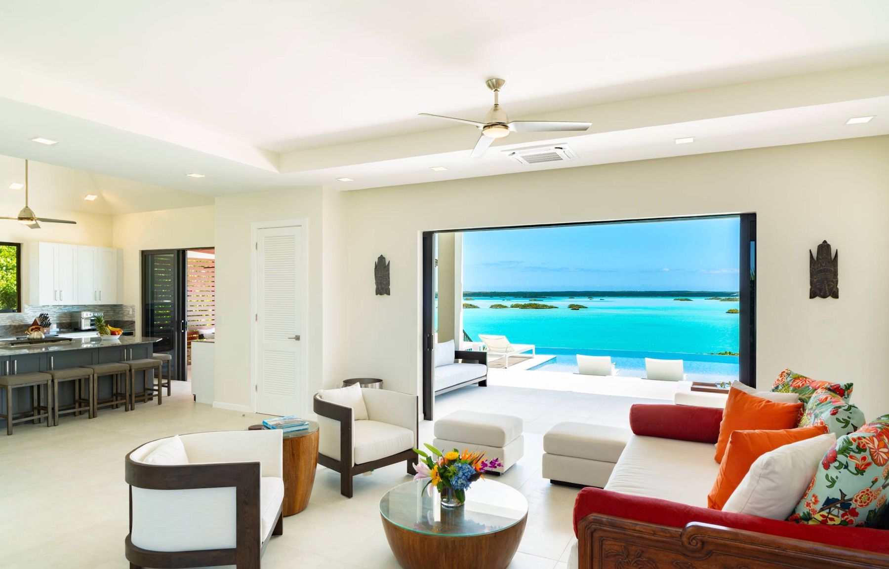 Main House - Open Living area with views 