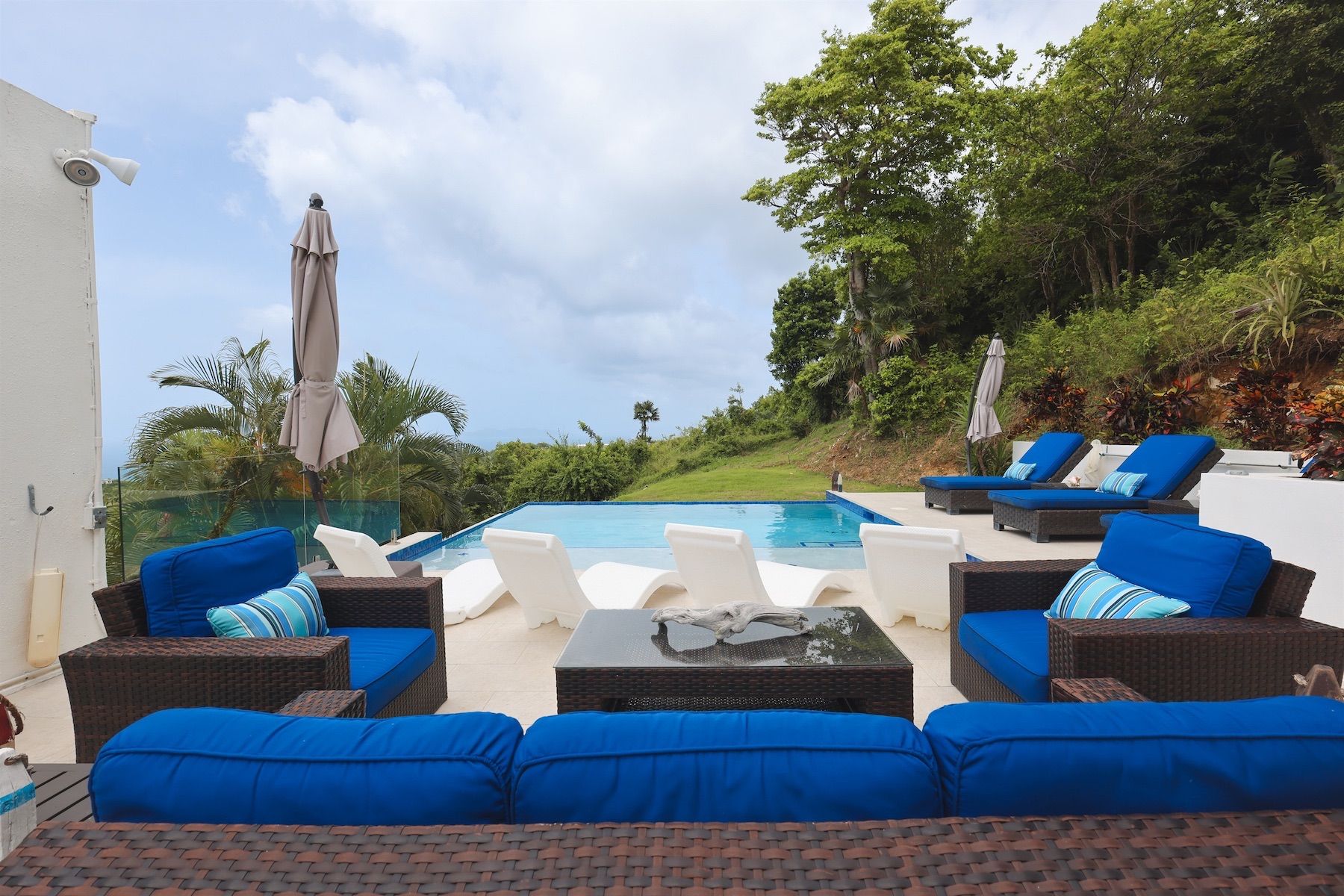 Lounging by the pool