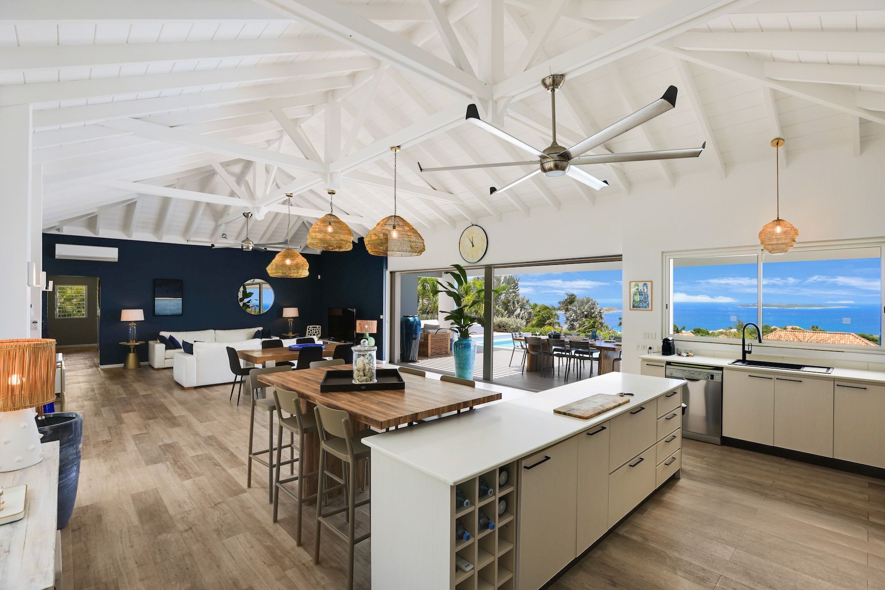 Plenty of counter space and dining options