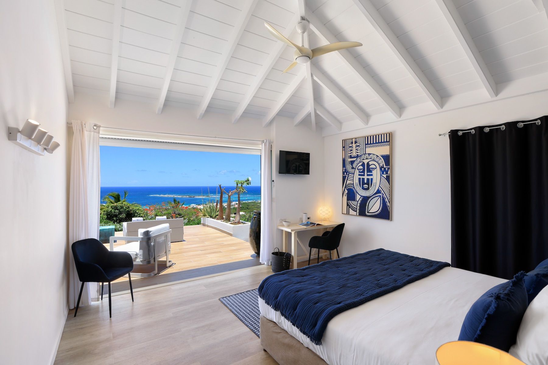 Bedroom with views