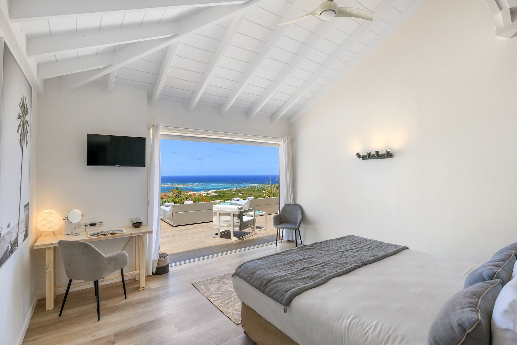 Bedroom with views