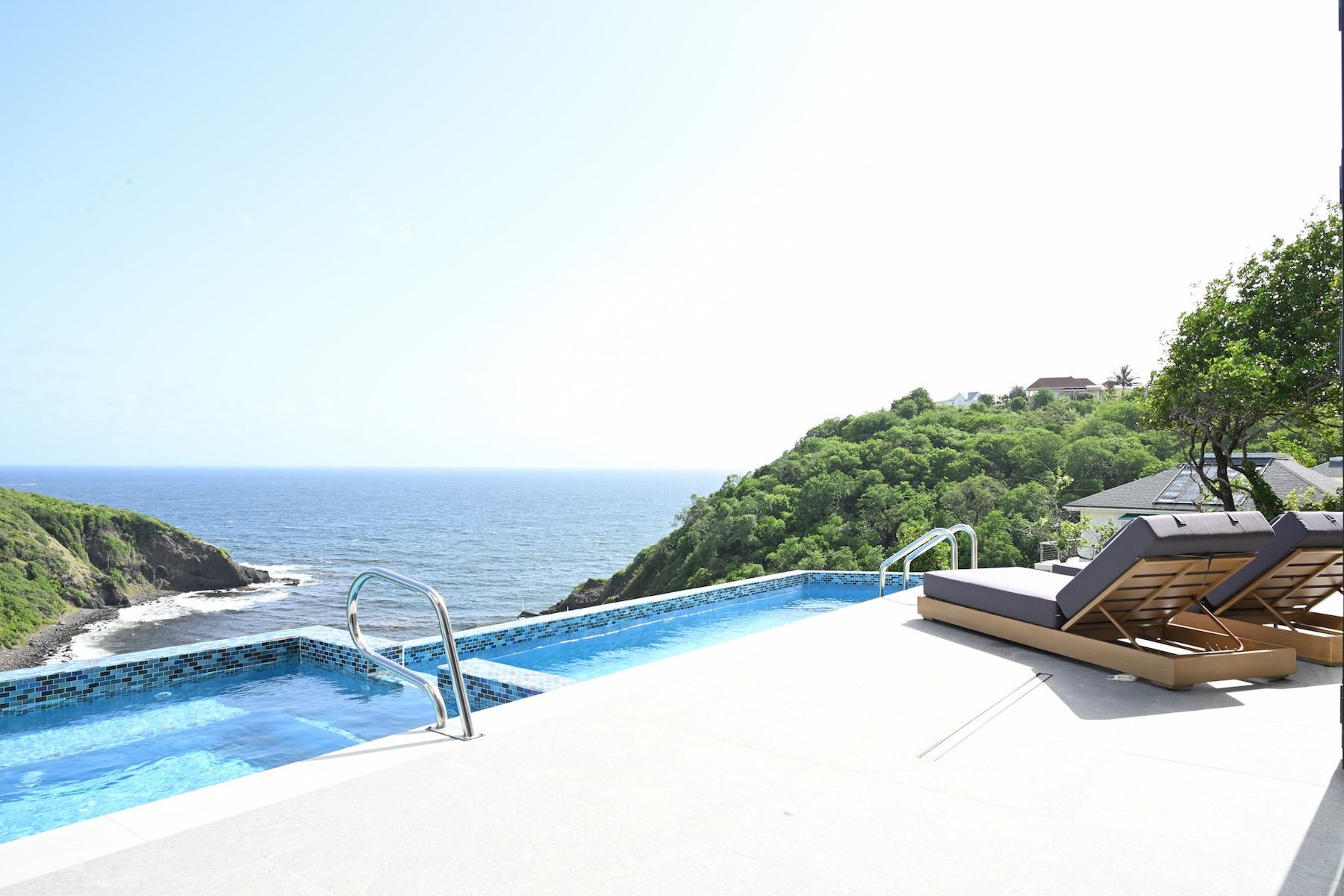 Loungers beside the swimming pool