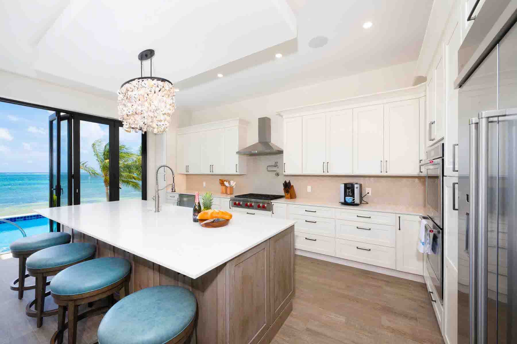 Adjacent breakfast bar seating