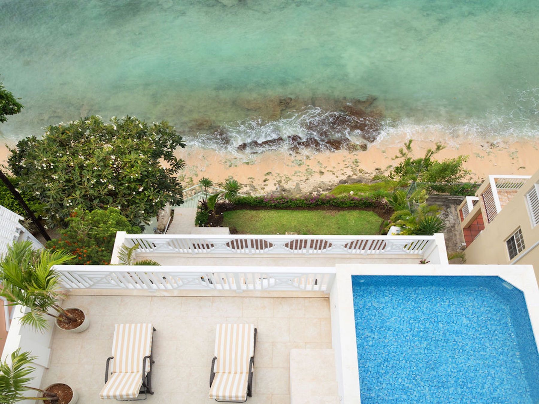 View of the Penthouse Suite balcony and private pool