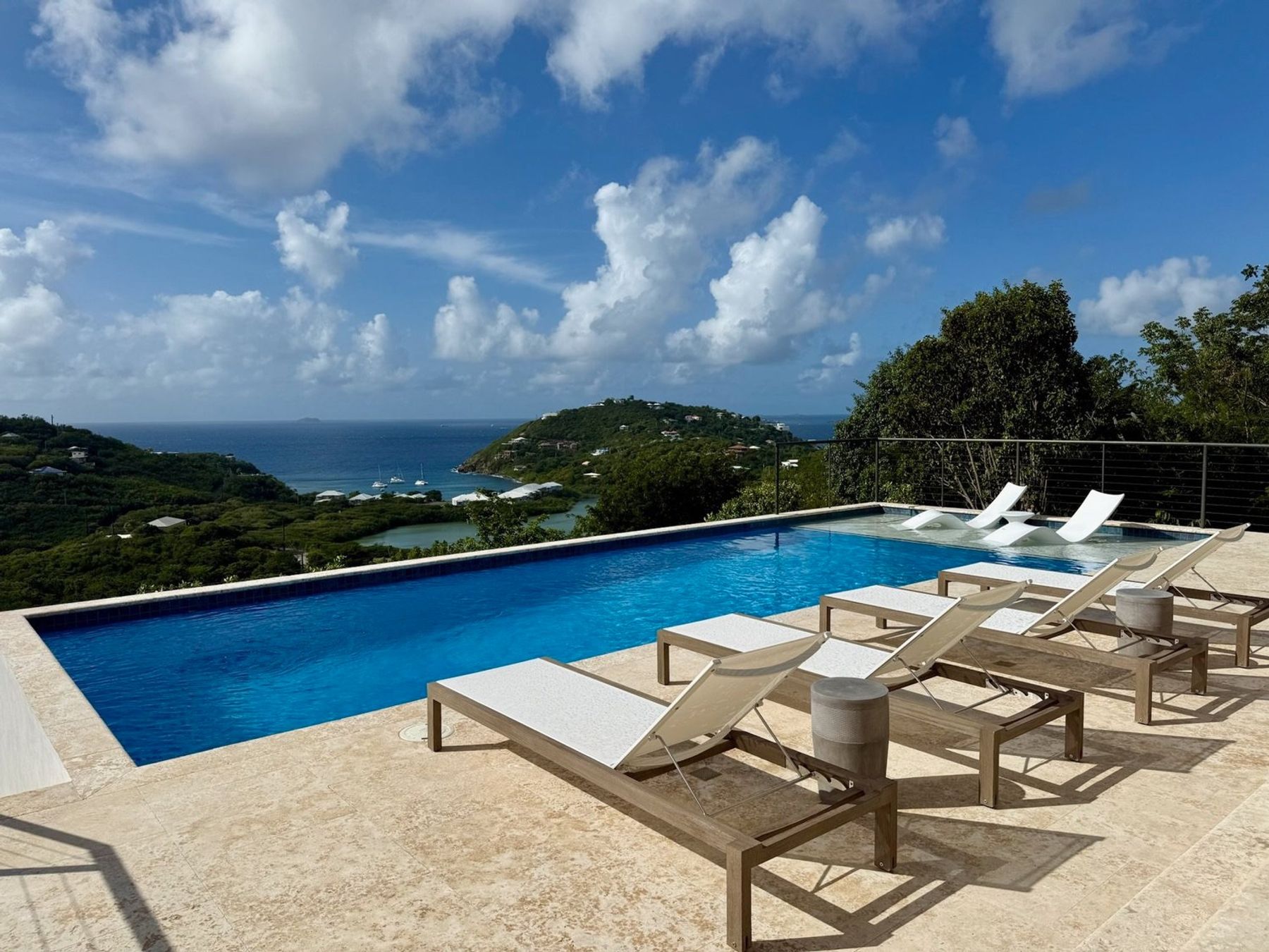Sun loungers by the pool