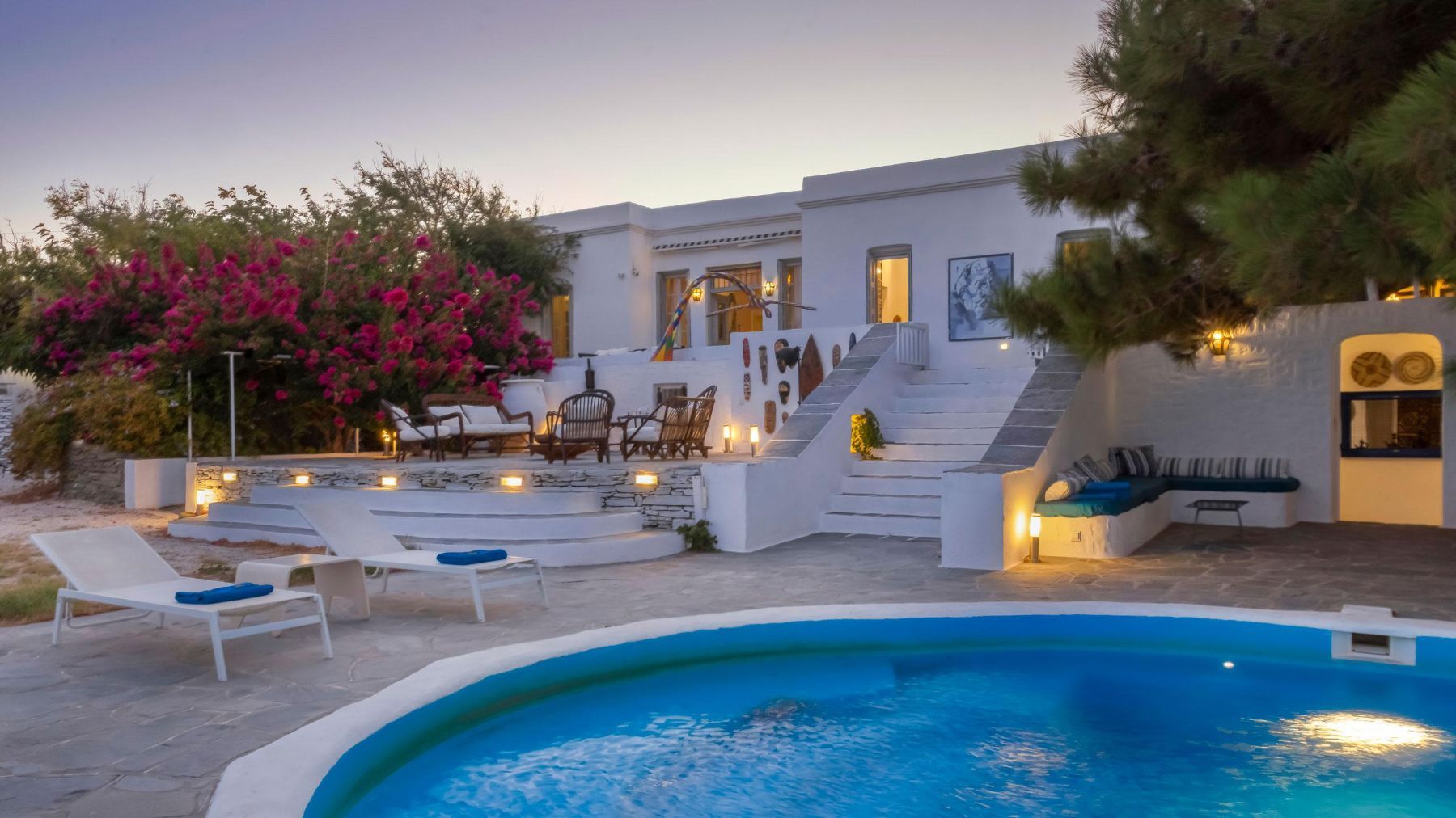 Rainbow villa photo.