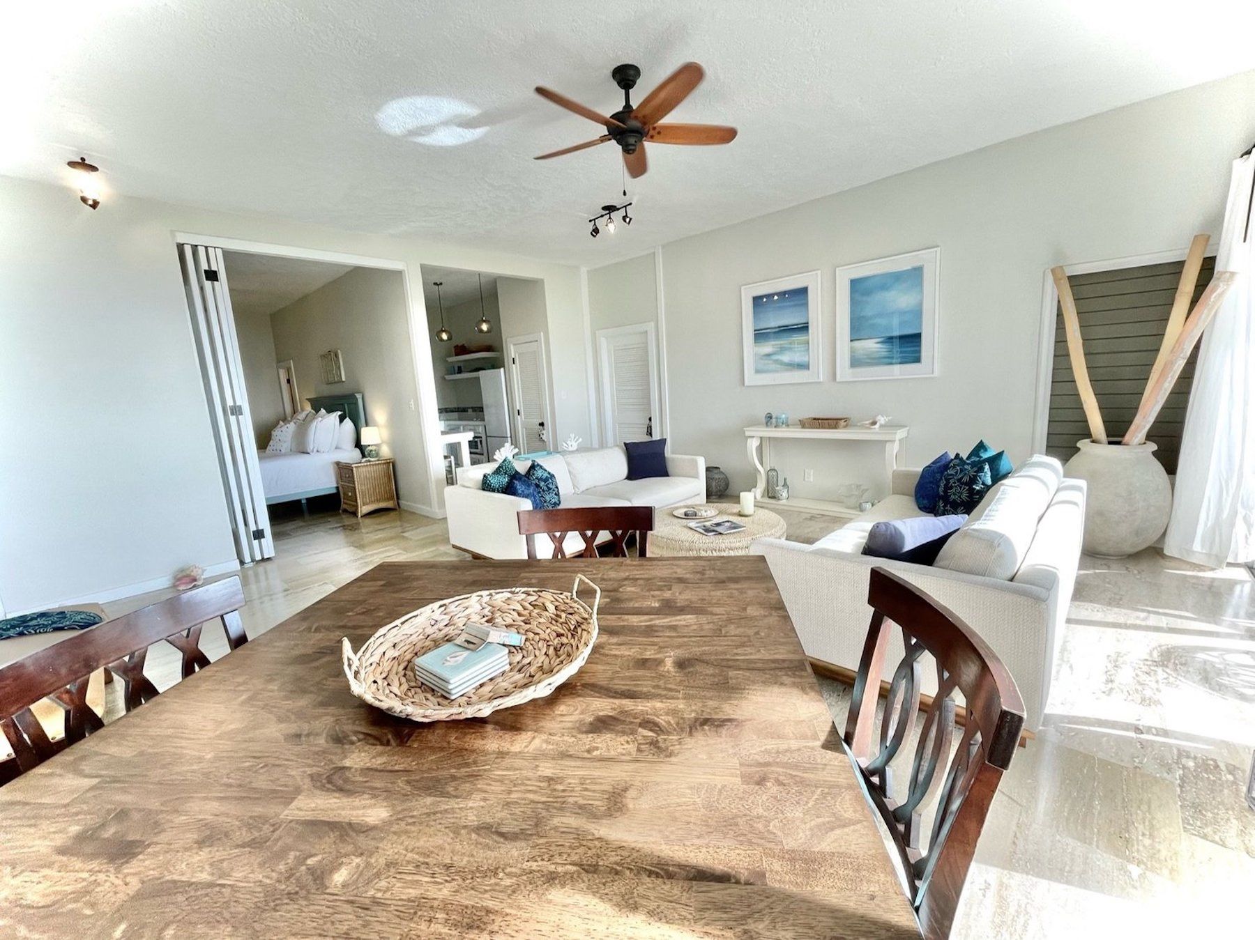 Downstairs indoor dining table