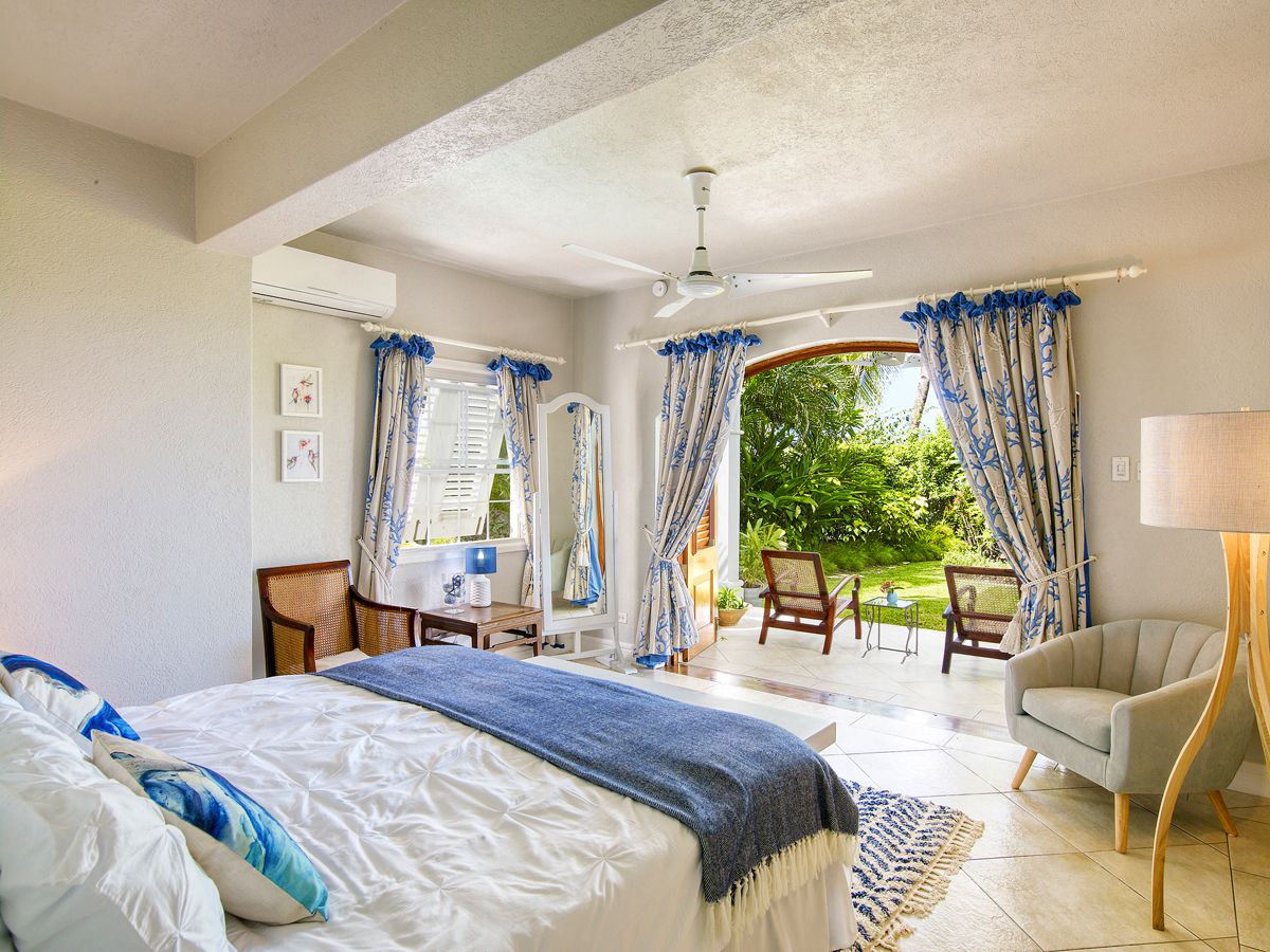 Ground level bedroom with patio access