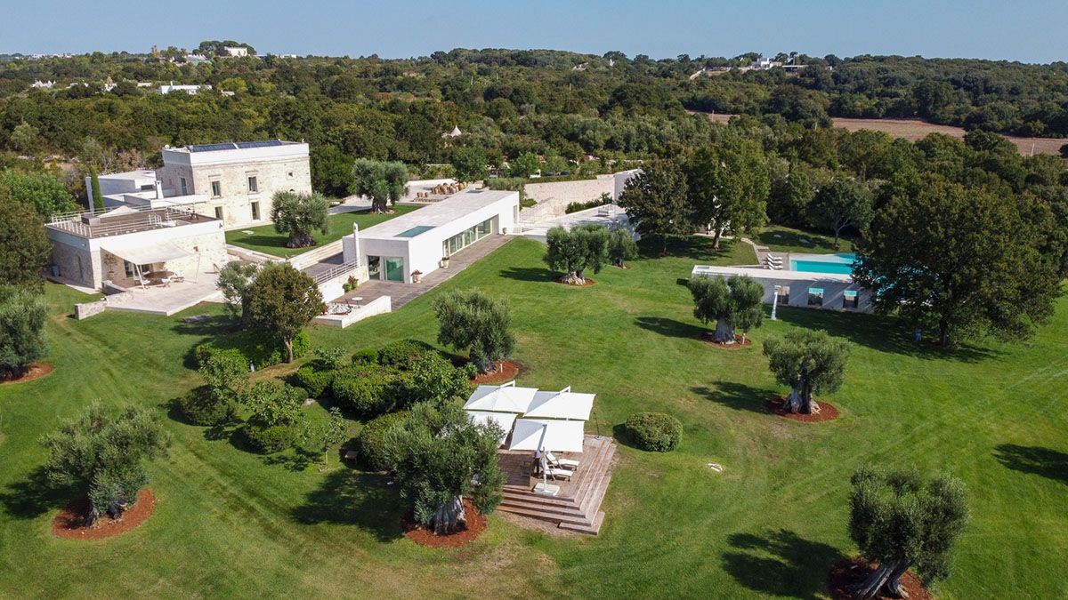 Aerial view of Villa Cigno