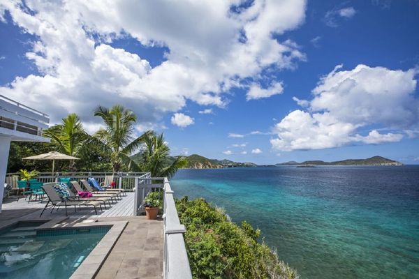 Casa Azure is located in Cabrita Hill with views of St. Thomas' Red Hook Bay