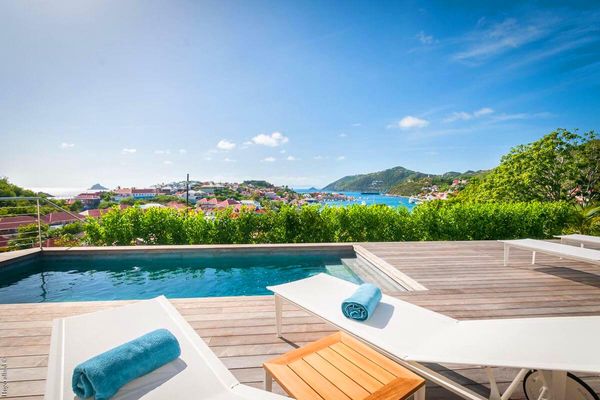 Shell Beach Villa sits just around the corner from its namesake - with views of Gustavia Harbor