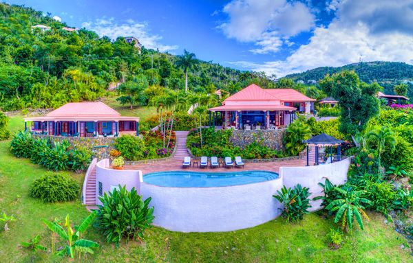 Canefield house sits on a lovely hillside in the heart of Tortola