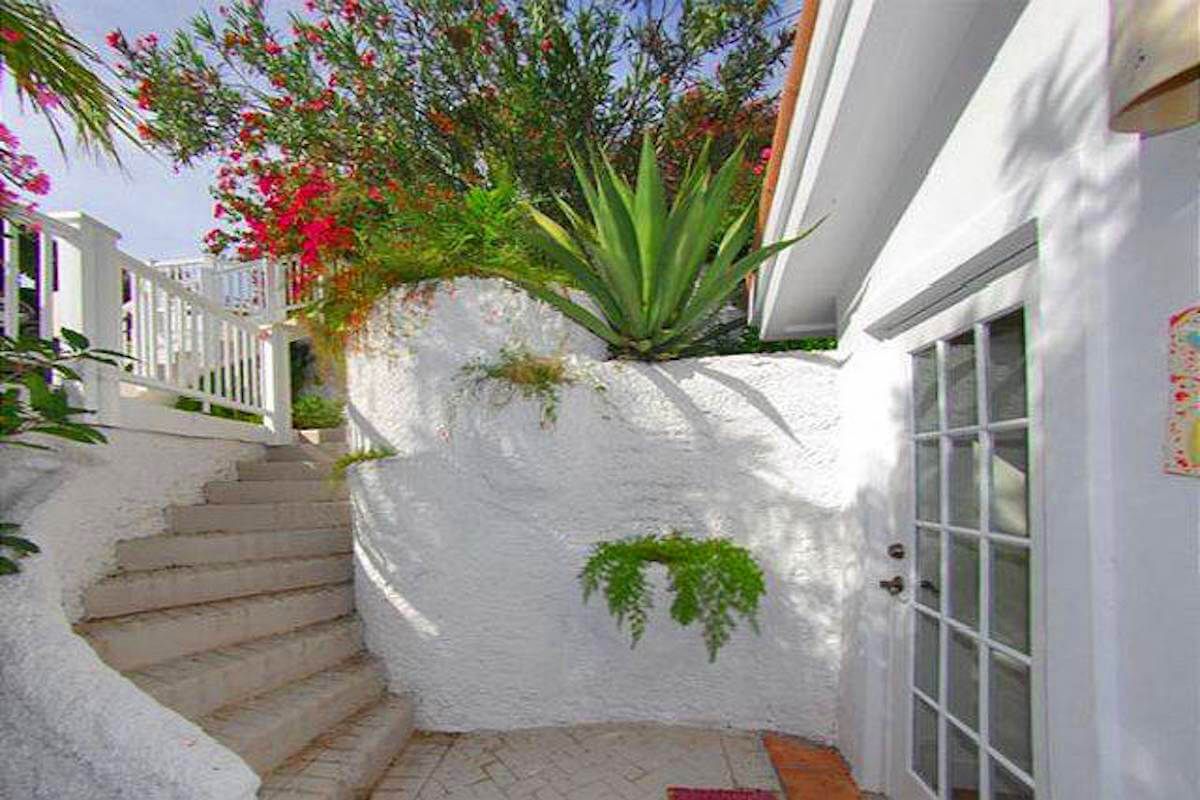 Stairway entrance to the lower level cottage