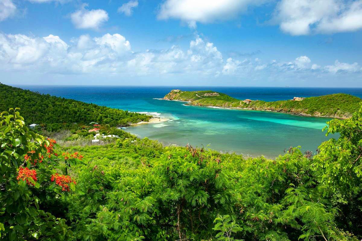 Fish Bay and the Caribbean beyond that