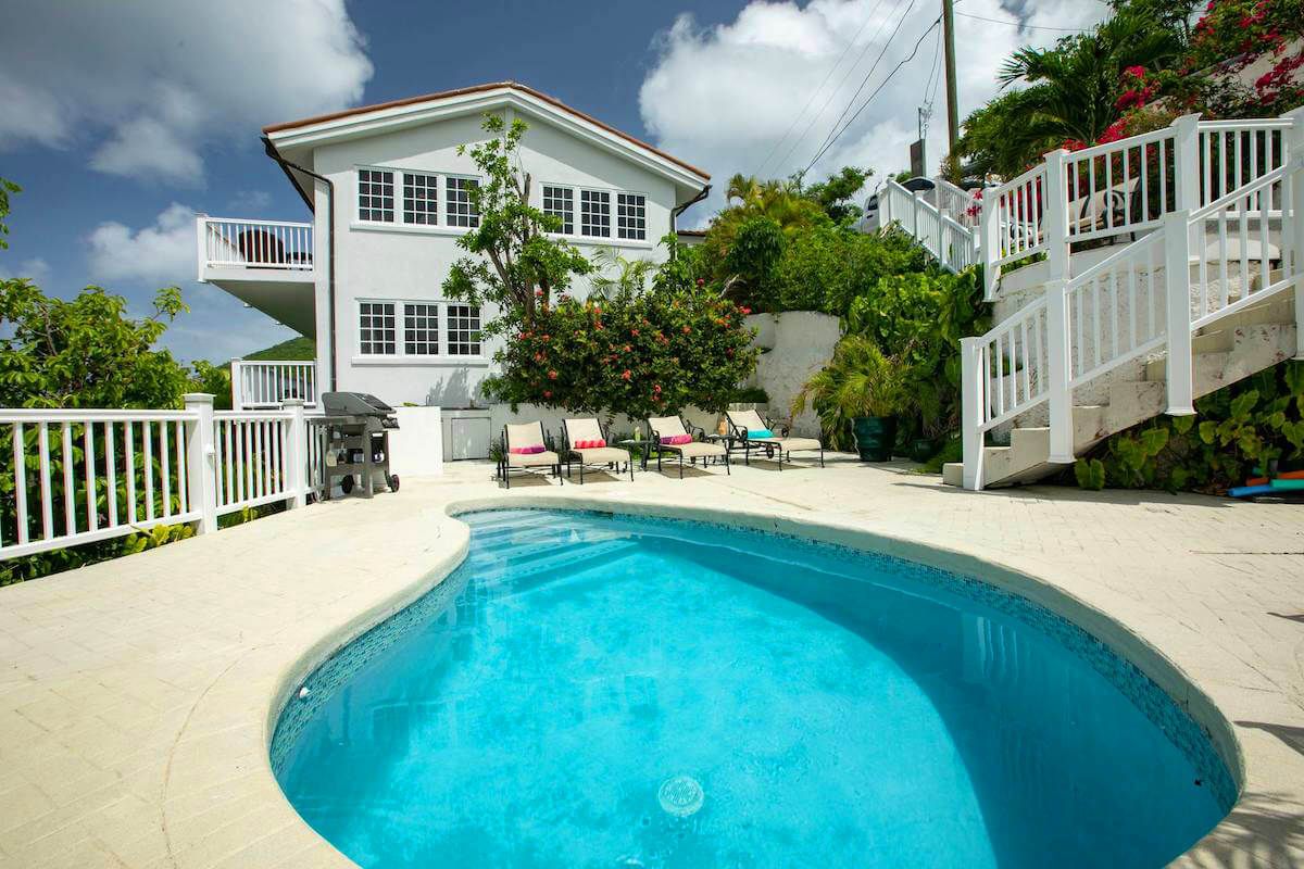 the pool area and lounges
