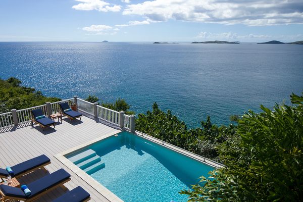 Amazing views of the Caribbean from the balconies at Coqui Villa