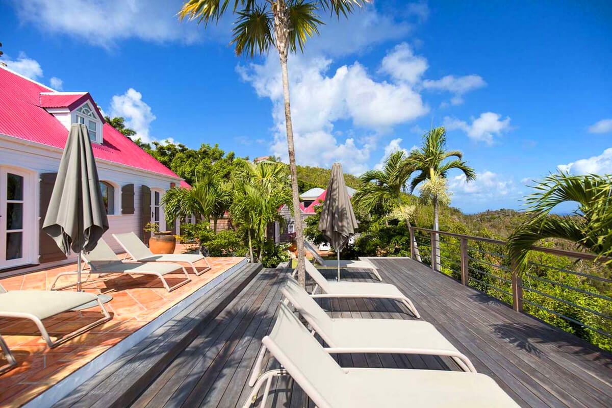 Loungers on the sun deck