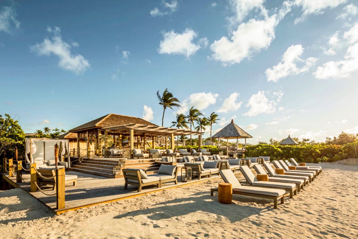 The Beach Club at the Parrot Cay Resort facility