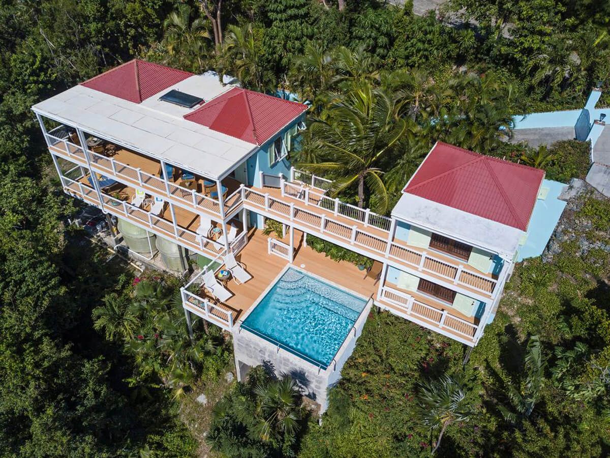 Aerial views of the Great Turtle property