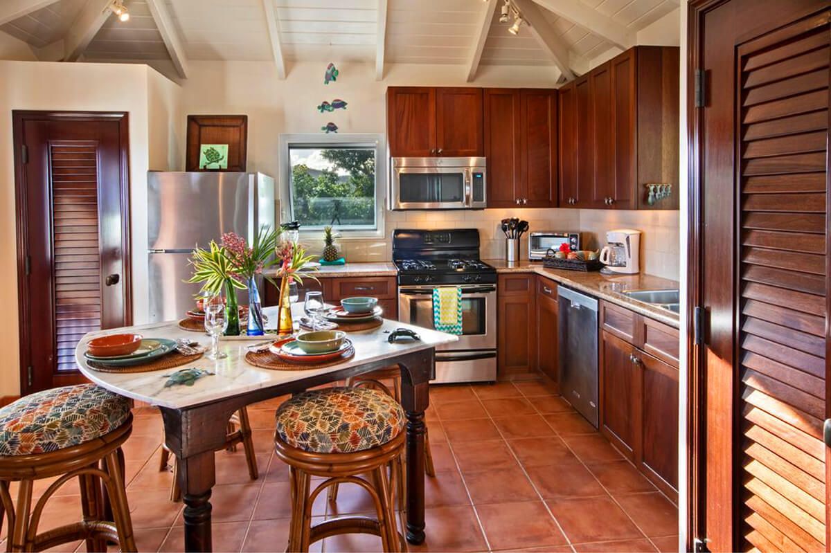 A well equipped kitchen