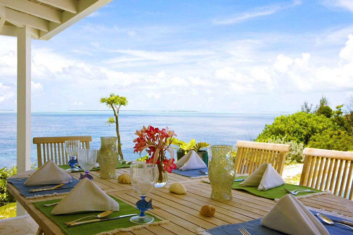 Enjoy meals al fresco with amazing views