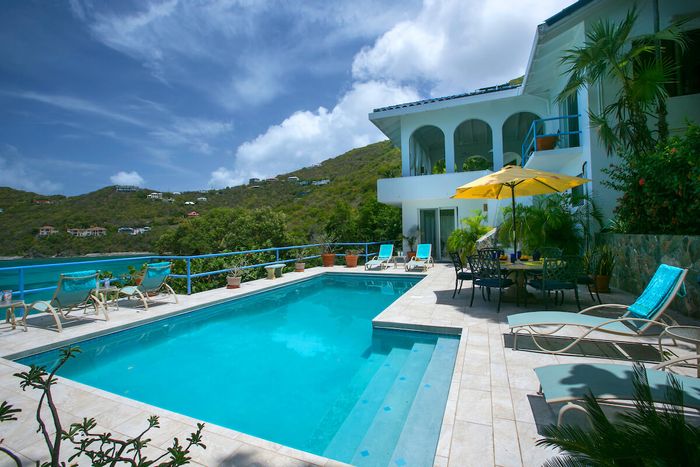 Monte Bay Villa sits atop a hillside just above Monte Bay