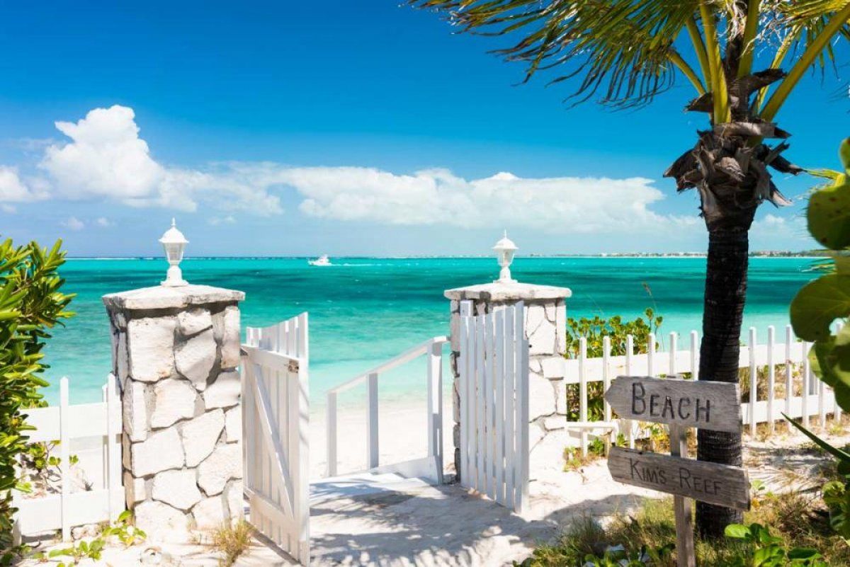 Gated entry to the beach