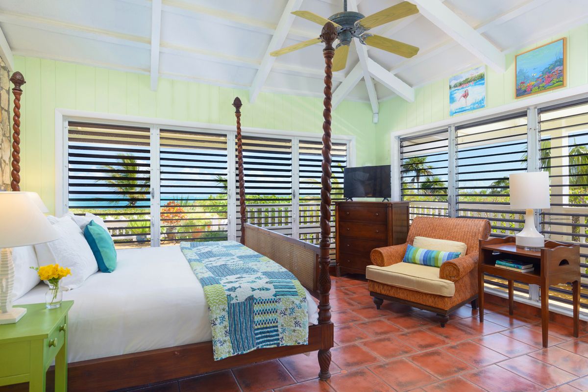 Main house bedroom with sitting area