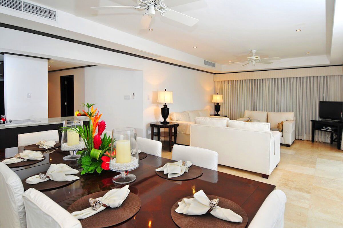 Dining table seats eight