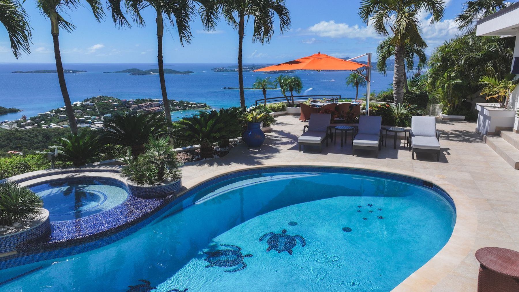 Swimming pool with views