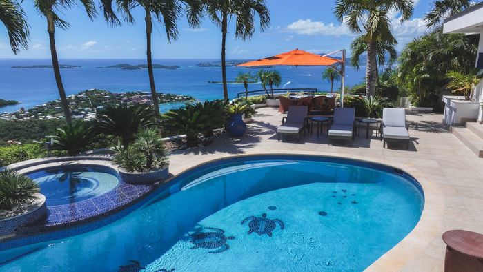 Swimming pool with views